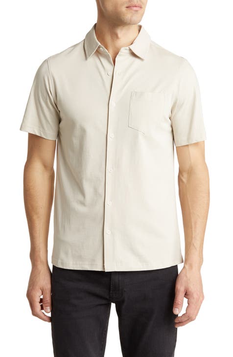 Collar Button-Down Cotton Shirt