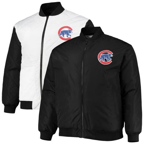 Chicago Bulls JH Design Stripe Colorblock Nylon Reversible Full-Snap Jacket  - Black