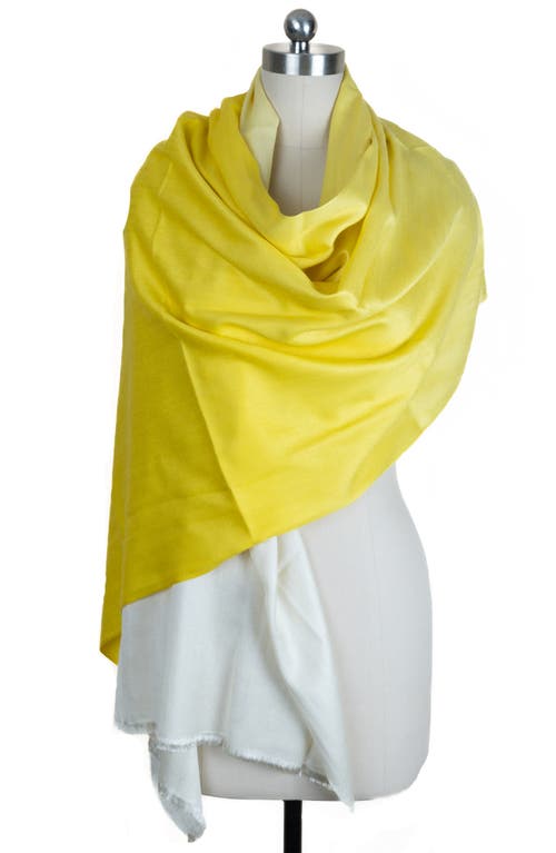 Saachi Two-tone Cashmere & Silk Scarf In Yellow