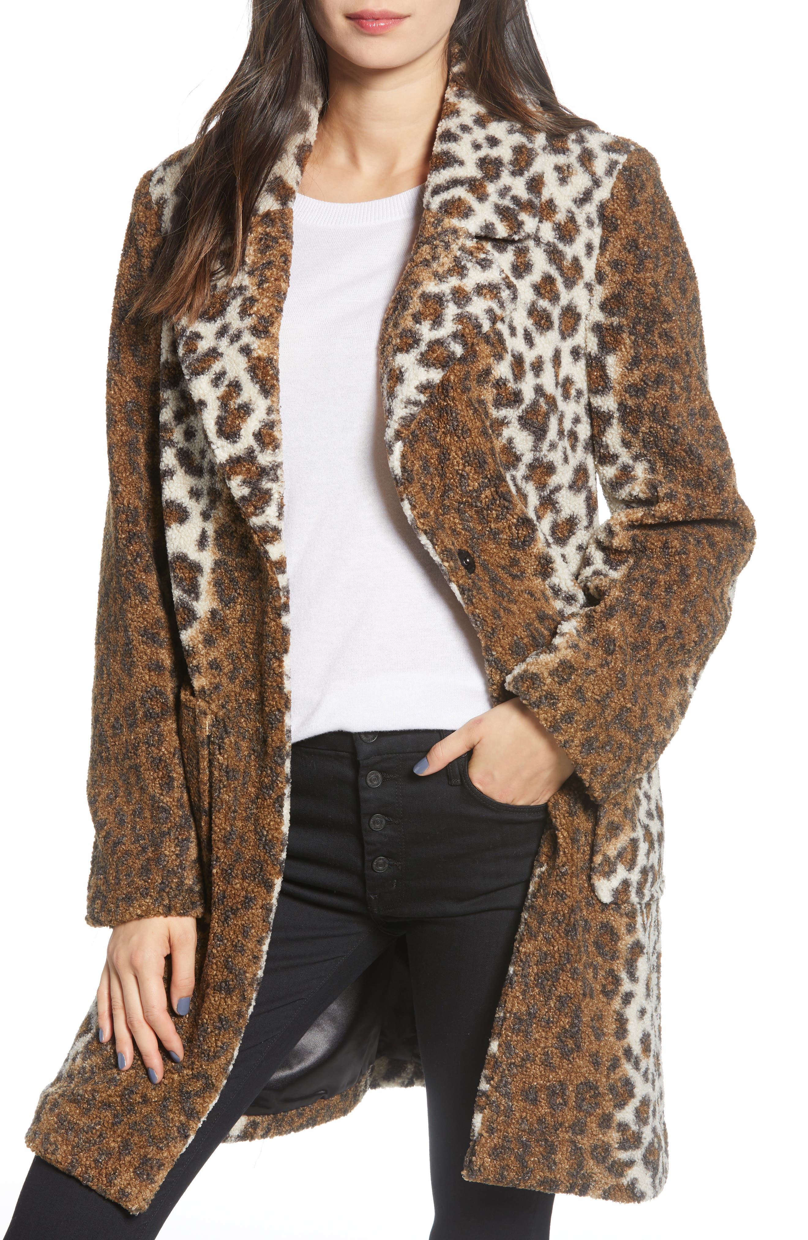 french connection leopard coat