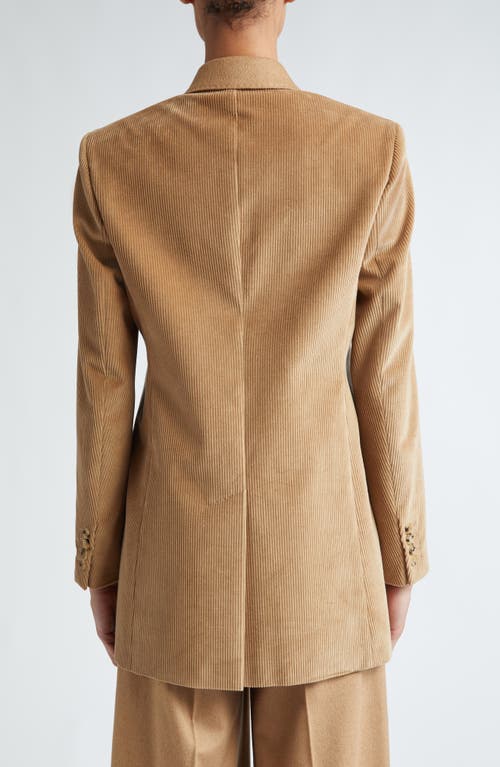 Shop Max Mara Potente Mixed Media Blazer In Camel