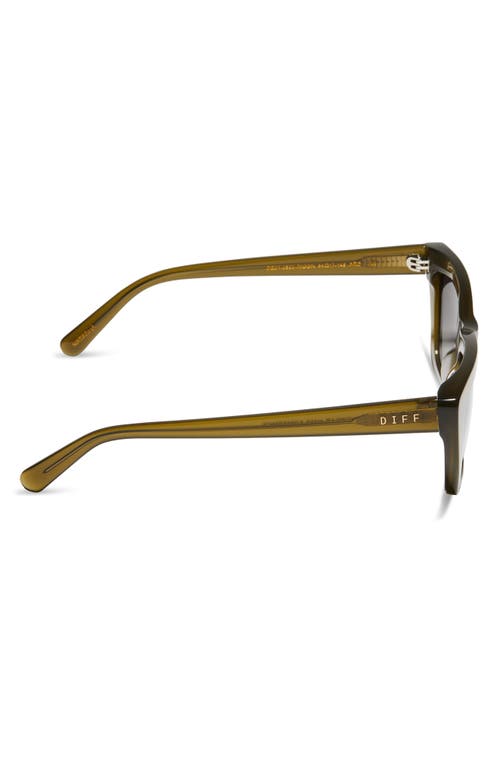 Diff Natasha 54mm Gradient Cat Eye Sunglasses In Olive/grey Gradient