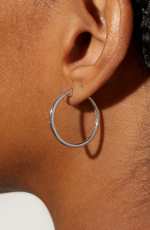 Ana Luisa Medium Slim Endless Hoops In Silver