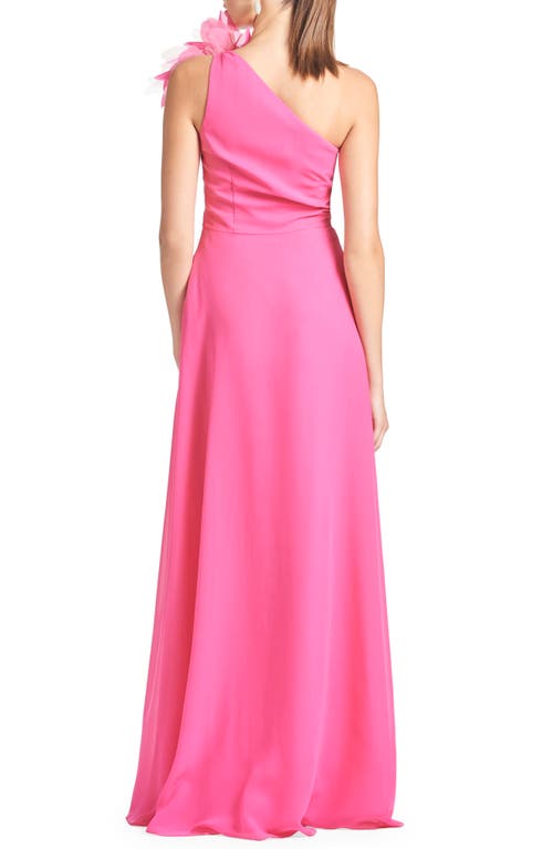 Shop Sachin & Babi Allegra One-shoulder Gown In Think Pink