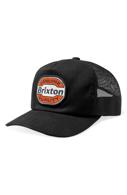 Brixton Keaton MP Trucker Hat in Black/Black at Nordstrom, Size One Size Oz