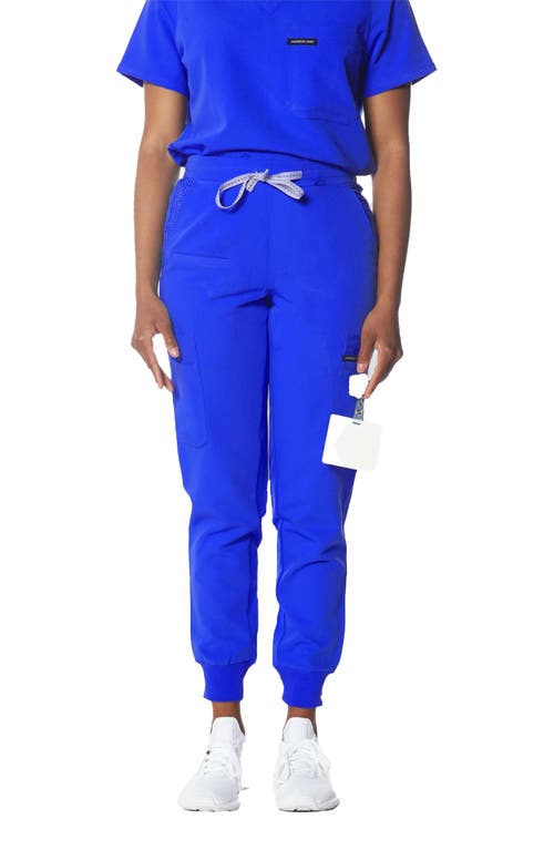 Shop Members Only Valencia Jogger Scrub Pants In Royal Blue