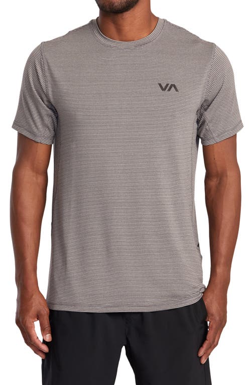 Sport Vent Stripe Performance Graphic T-Shirt in Heather Grey Stripe
