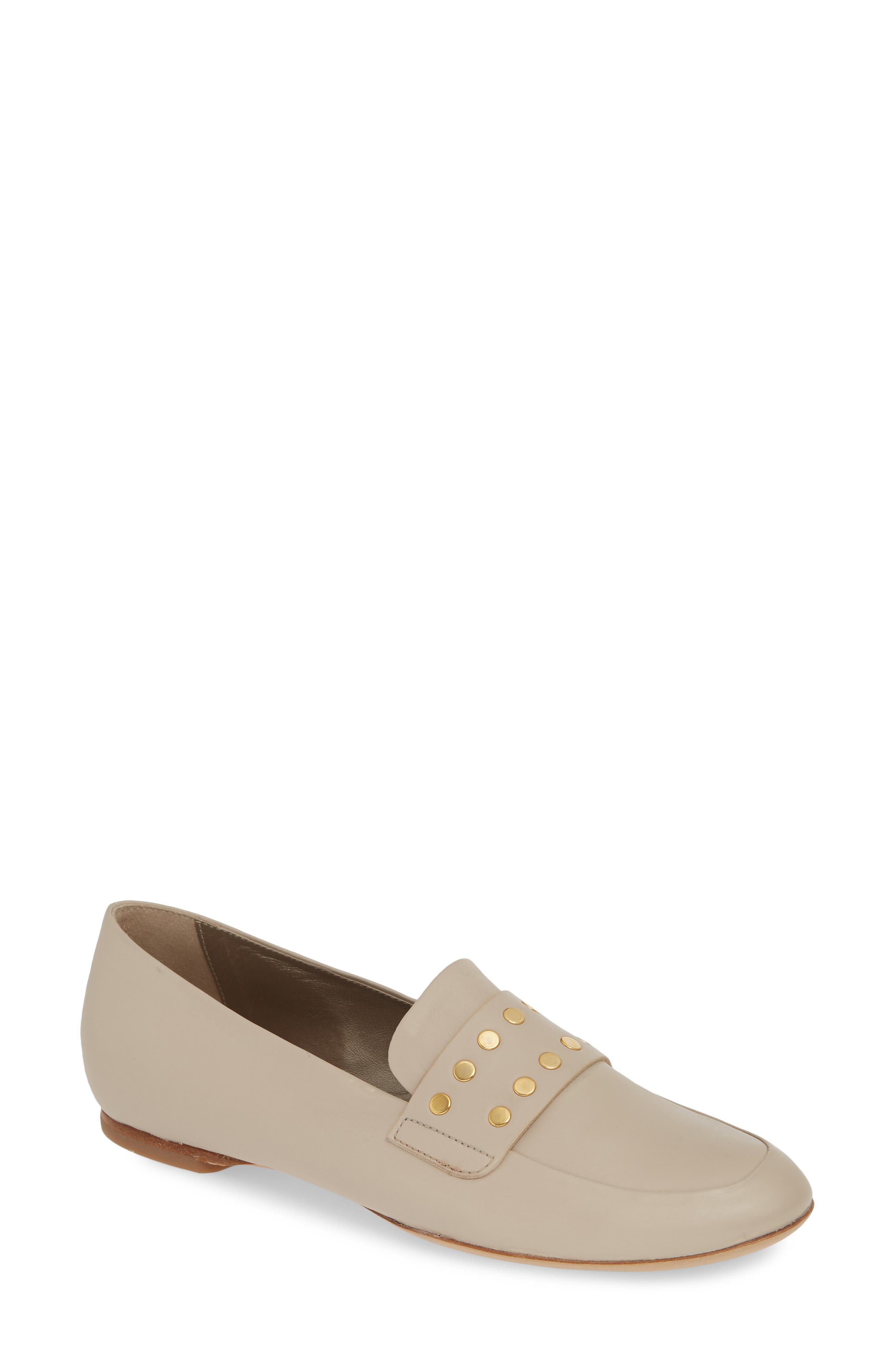 Agl Stud Strap Loafer - Beige