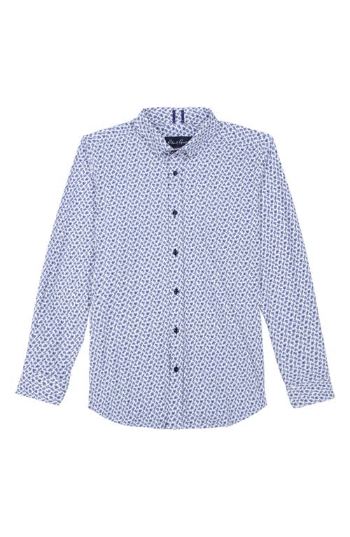 Shop Robert Graham Harlan Paisley Slim Fit Stretch Button-up Shirt In Blue