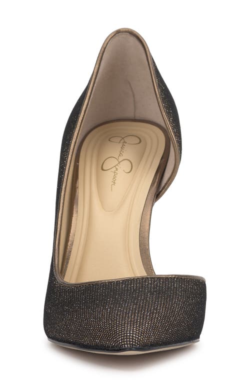 Jessica Simpson Prizma Half D'orsay Pointed Toe Pump In Bronze/black