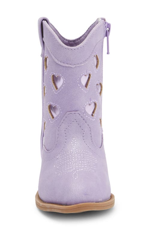 Shop Tucker + Tate Kids' Cade Heart Western Boot In Purple Petal