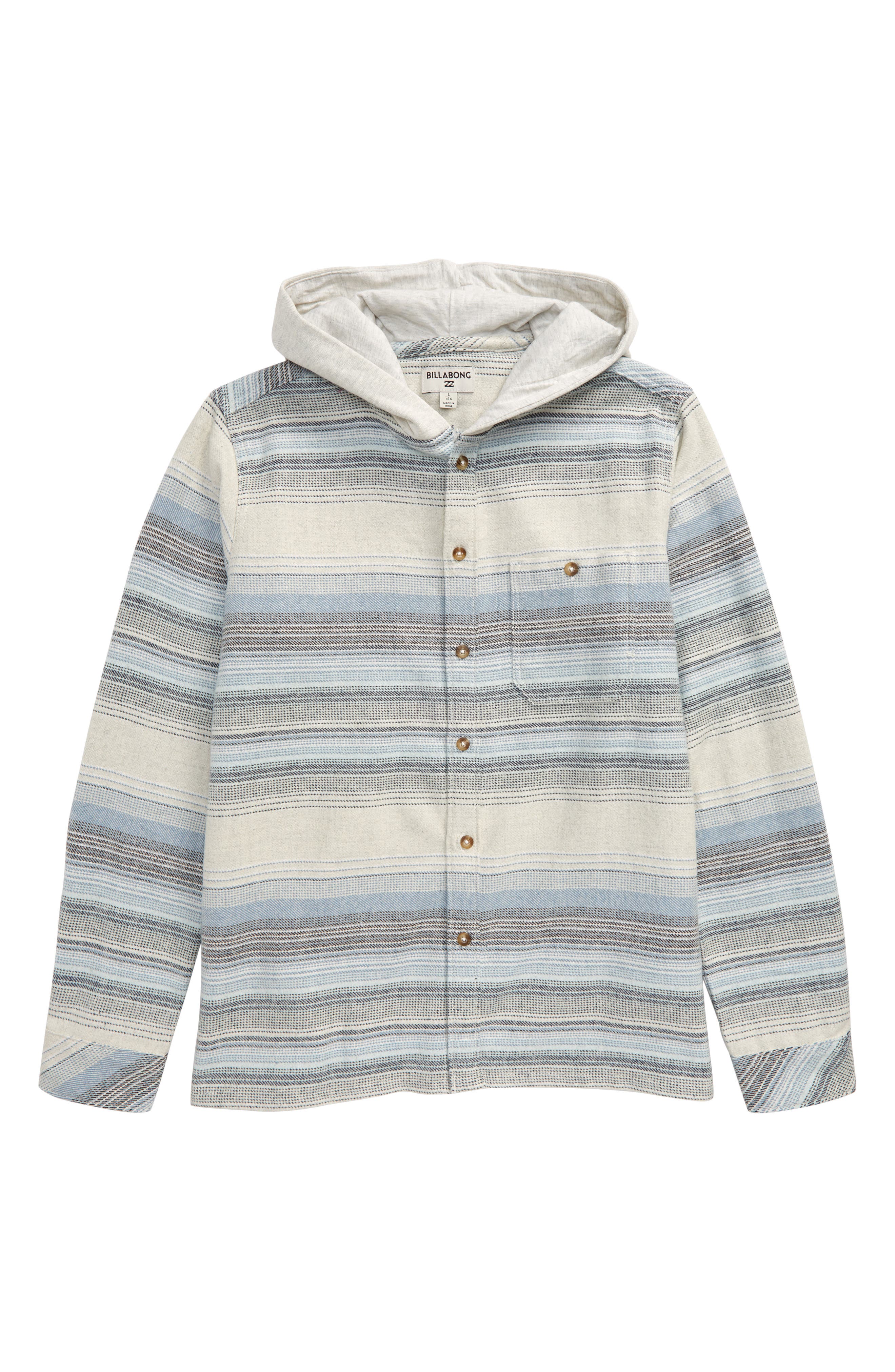 billabong hooded flannel