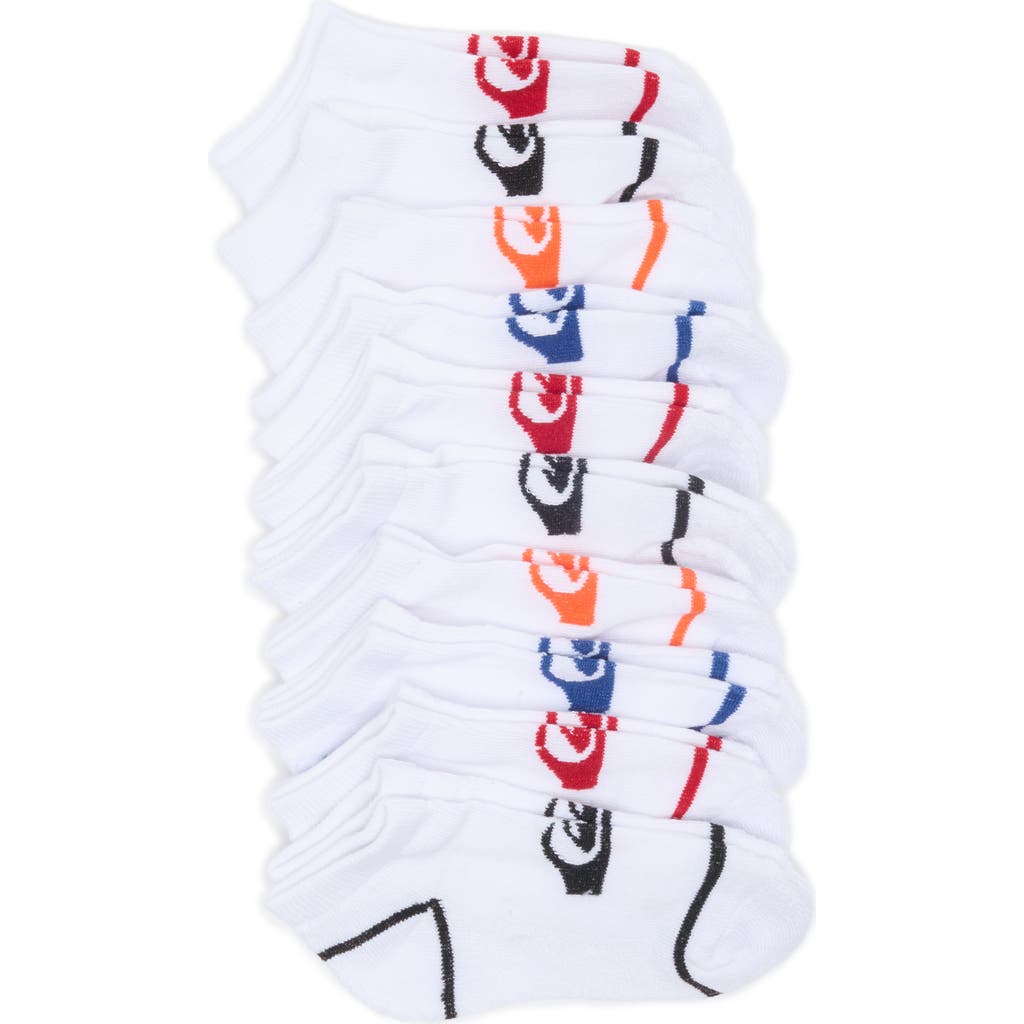 Quiksilver Kids' Assorted 10-pack Half Low Socks In White Assorted