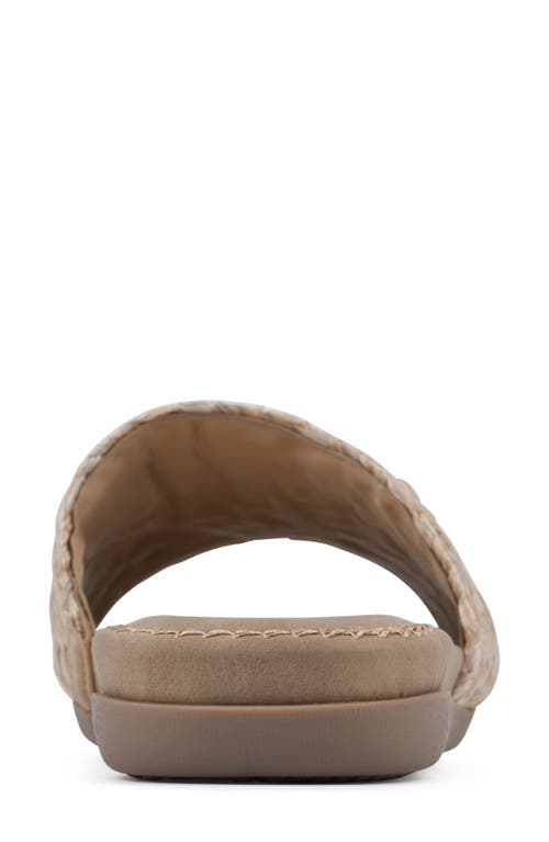 Shop Cliffs By White Mountain Flawless Slide Sandal In Natural/raffia