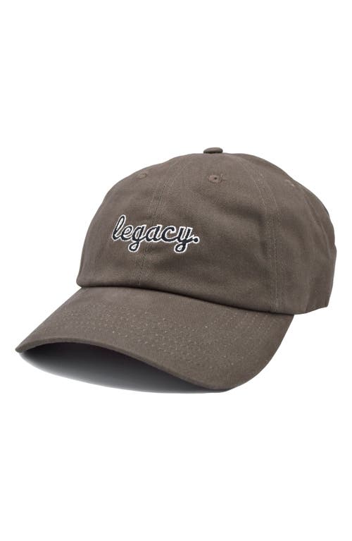 A Life Well Dressed Legacy Statement Baseball Cap in Charcoal/Black