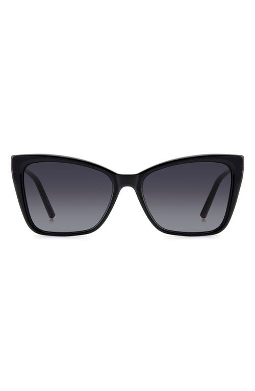 Carolina Herrera 57mm Cat Eye Sunglasses in Black at Nordstrom