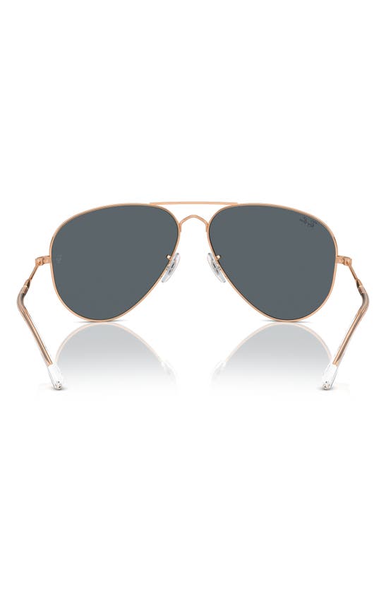 Ray Ban Old Aviator 62mm Oversize Sunglasses In Rose Gold