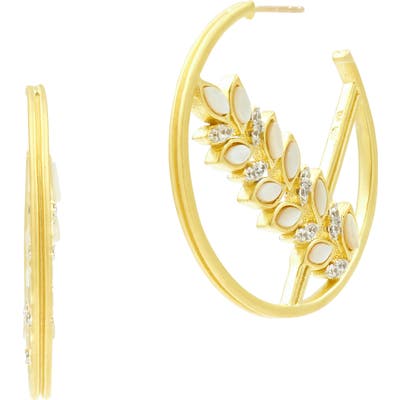 Freida Rothman Fleur Bloom Hoop Earrings