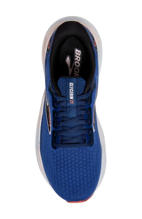 Shop Brooks Glycerin 21 Running Shoe In Blue/icy Pink/rose