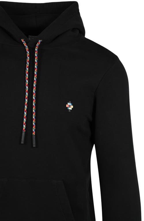 Shop Marcelo Burlon County Of Milan Marcelo Burlon Regular Colorful Cross Logo Cotton Hoodie In Black