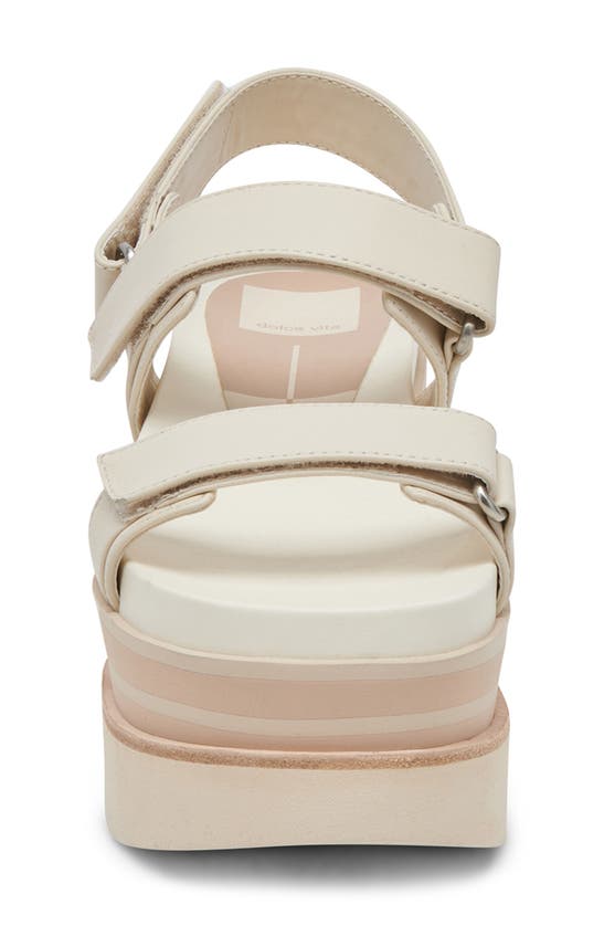 Shop Dolce Vita Izak Platform Wedge Sandal In Ivory Leather