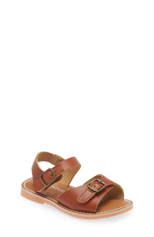 Shop L'amour Kids' Olympia Buckle Sandal In Cognac