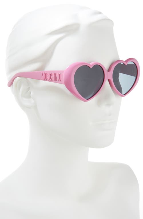 Moschino 57mm Heart Sunglasses In Fuchsia