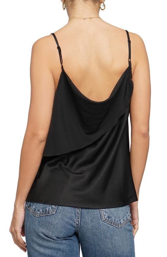 Shop Know One Cares Asymmetric Rosette Camisole In Black
