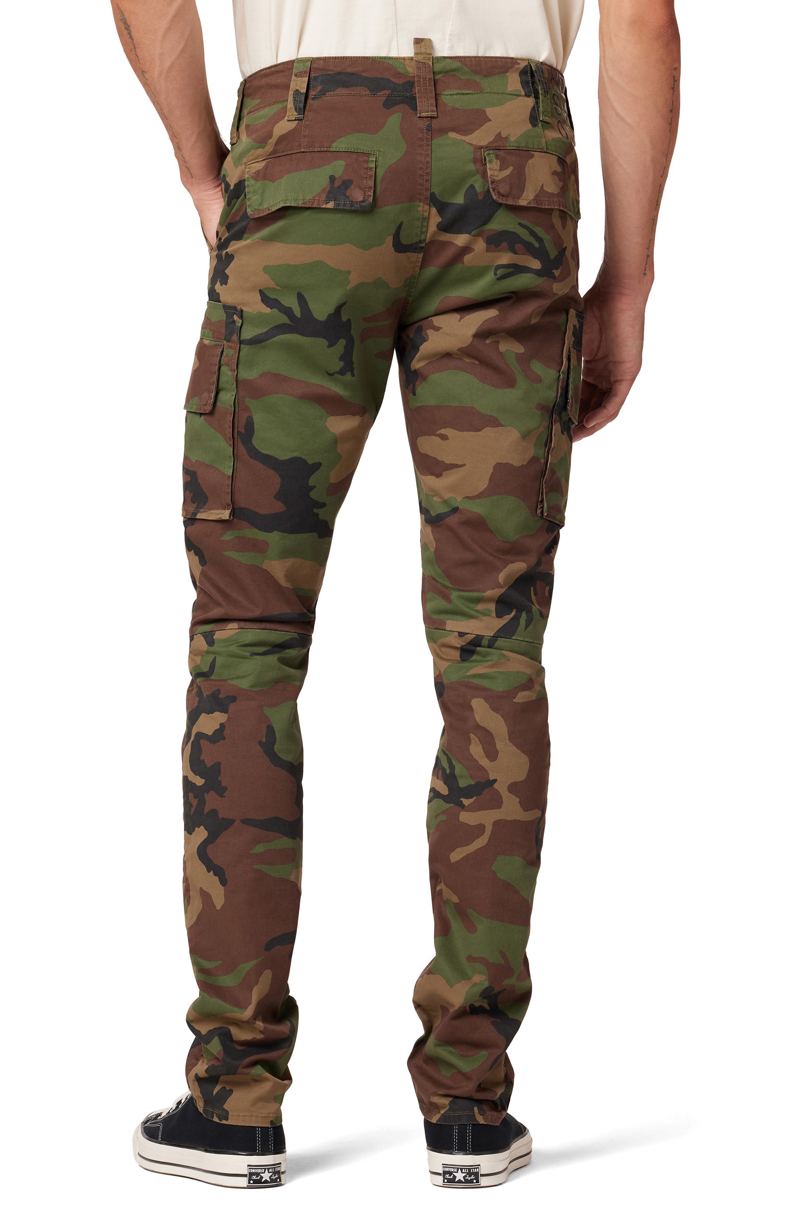 camo slim cargo pants