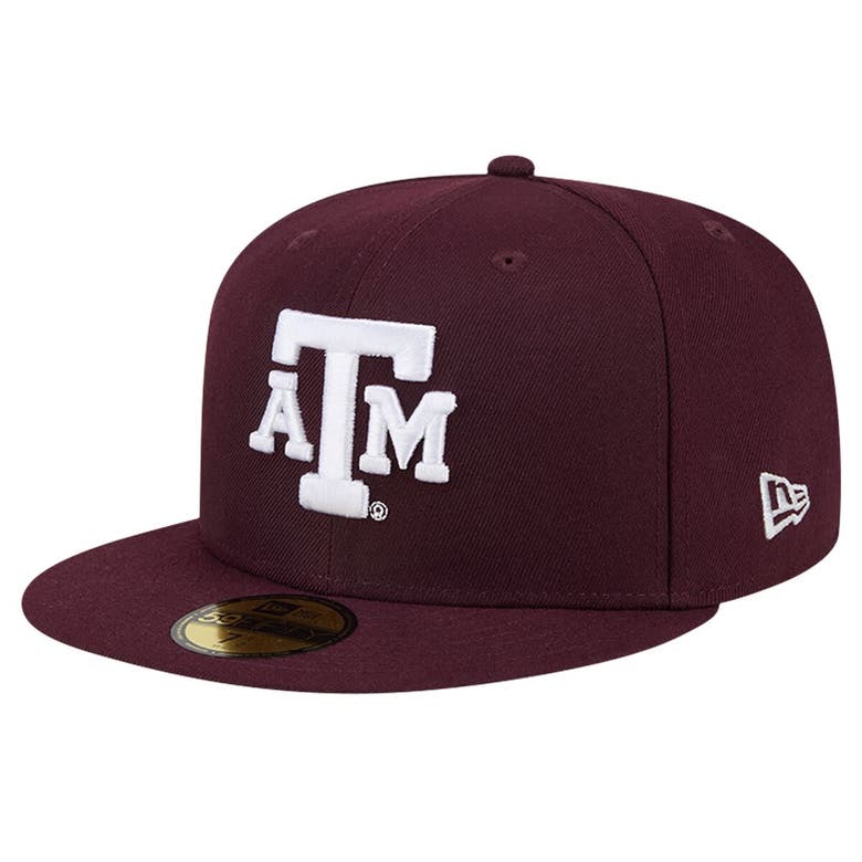 Shop New Era Maroon  Texas A&m Aggies Throwback 59fifty Fitted Hat