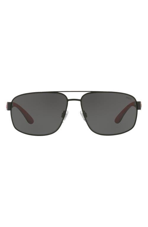 58mm Aviator Sunglasses in Black