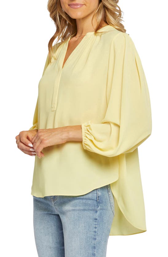 Nydj Womens Recycled Polyester Blouse In Mimosa