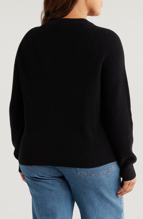 TREASURE & BOND TREASURE & BOND COTTON THERMAL STITCH SWEATER 