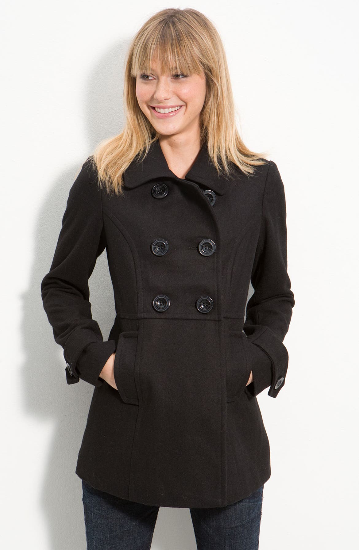 Thread & Supply Double Breasted Coat (Juniors) | Nordstrom