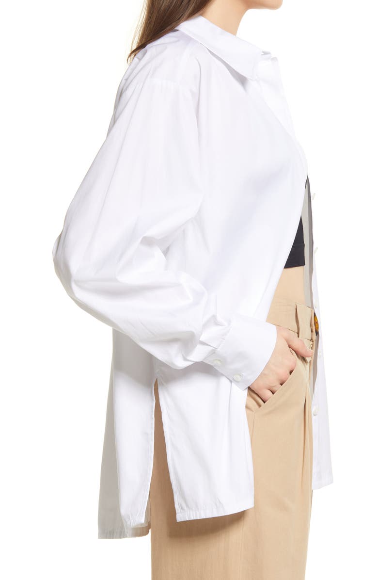 Open Edit Relaxed Poplin Button-Up Shirt, Alternate, color,