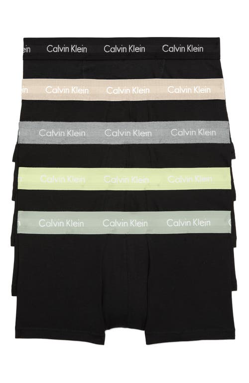 Calvin Klein 5-pack Boxer Briefs In Cbr Black W/bl
