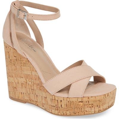 Charles By Charles David Dempsey Platform Wedge Sandal- Pink