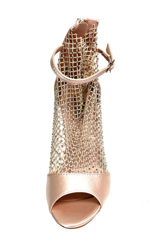 Shop Lady Couture Ariana Mesh Heel Sandal In Champagne