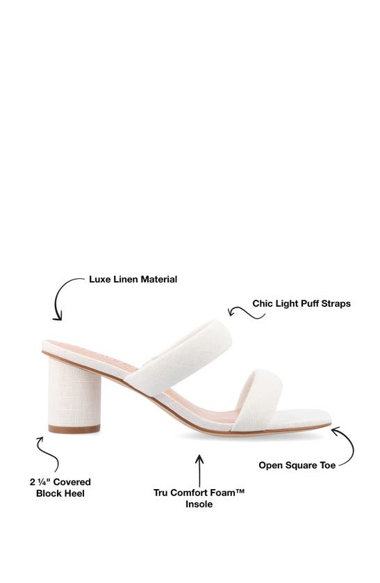 Shop Journee Collection Aniko Double Strap Sandal In White