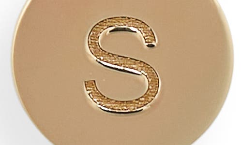 Meshmerise Initial Disc Charm Bracelet In Yellow-s