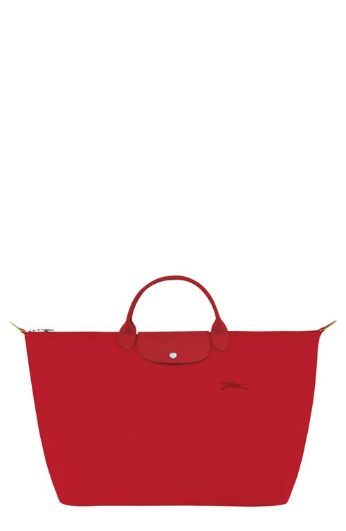 Large Le Pliage Recycled Travel Bag in Tomato