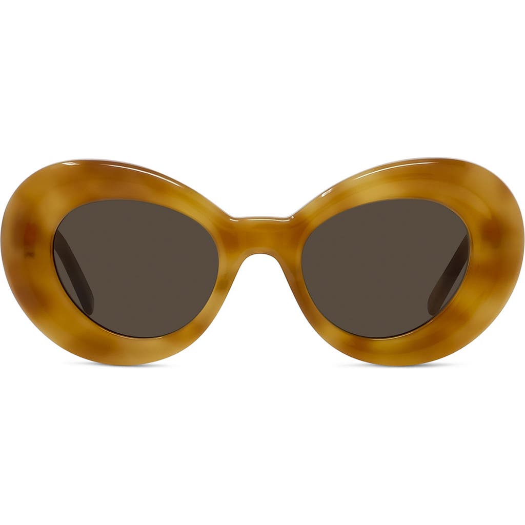 Loewe Curvy 53mm Small Butterfly Sunglasses In Brown