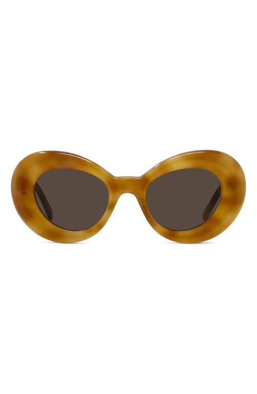 Shop Loewe Curvy 53mm Small Butterfly Sunglasses In Blonde Havana/brown