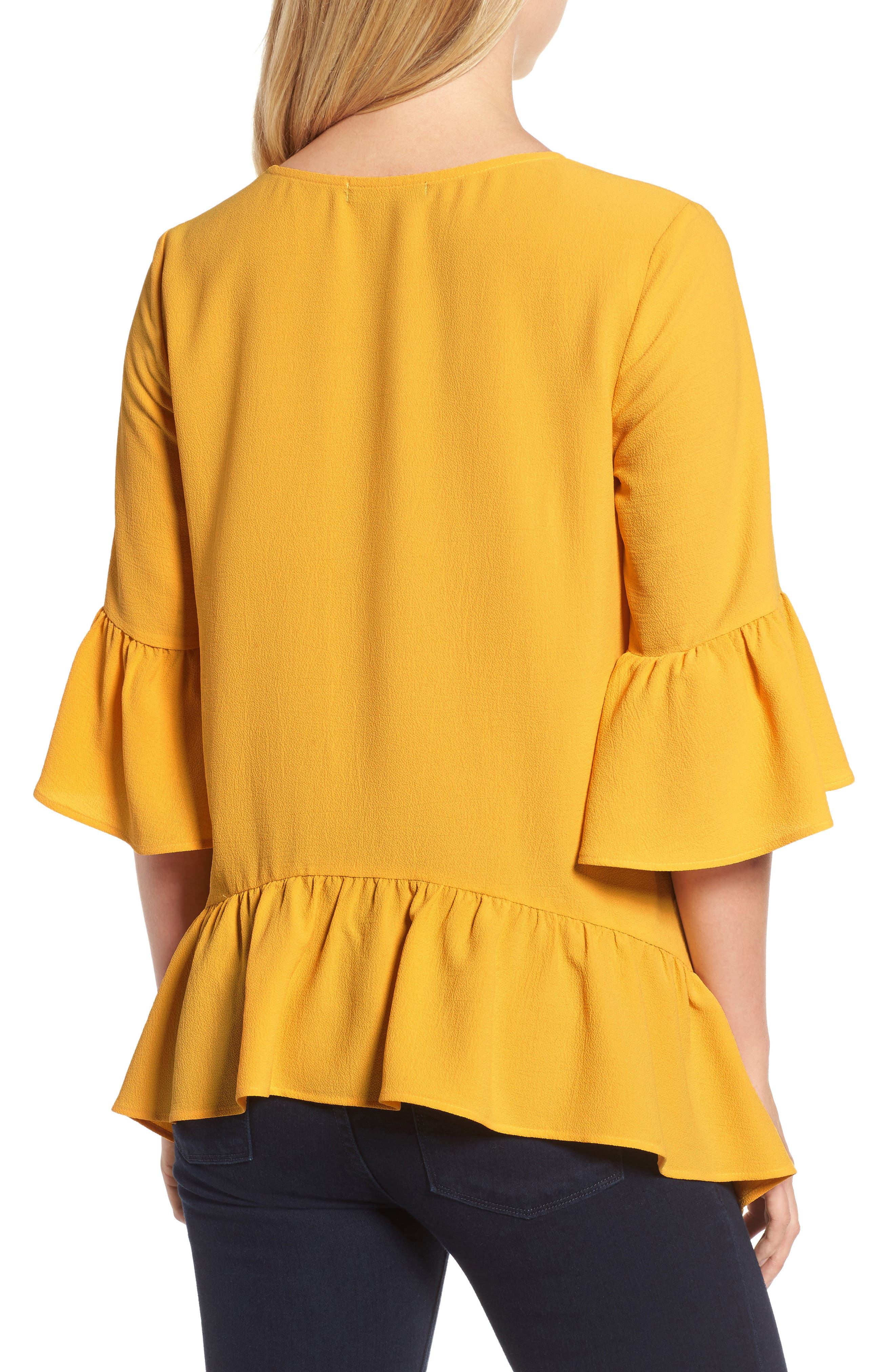 ruffled handkerchief hem top