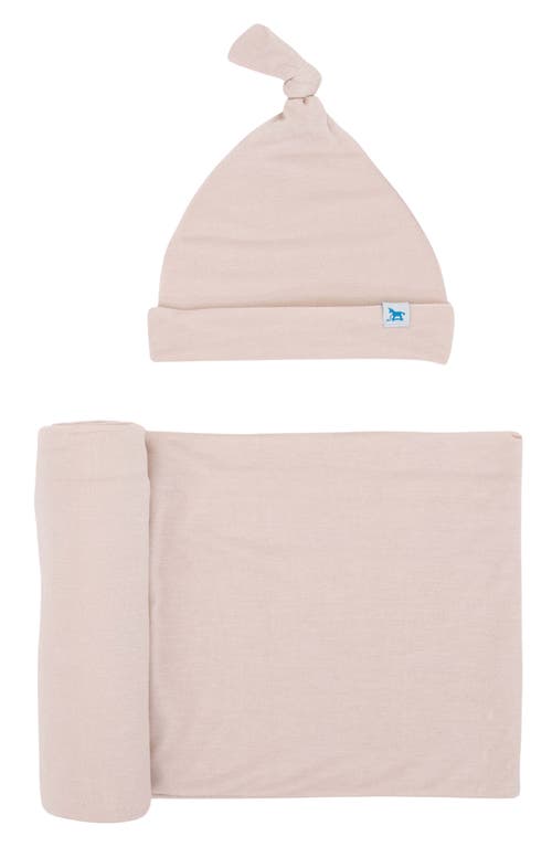 little unicorn Stretch Knit Hat & Swaddle Set in Rosie at Nordstrom, Size One Size Baby