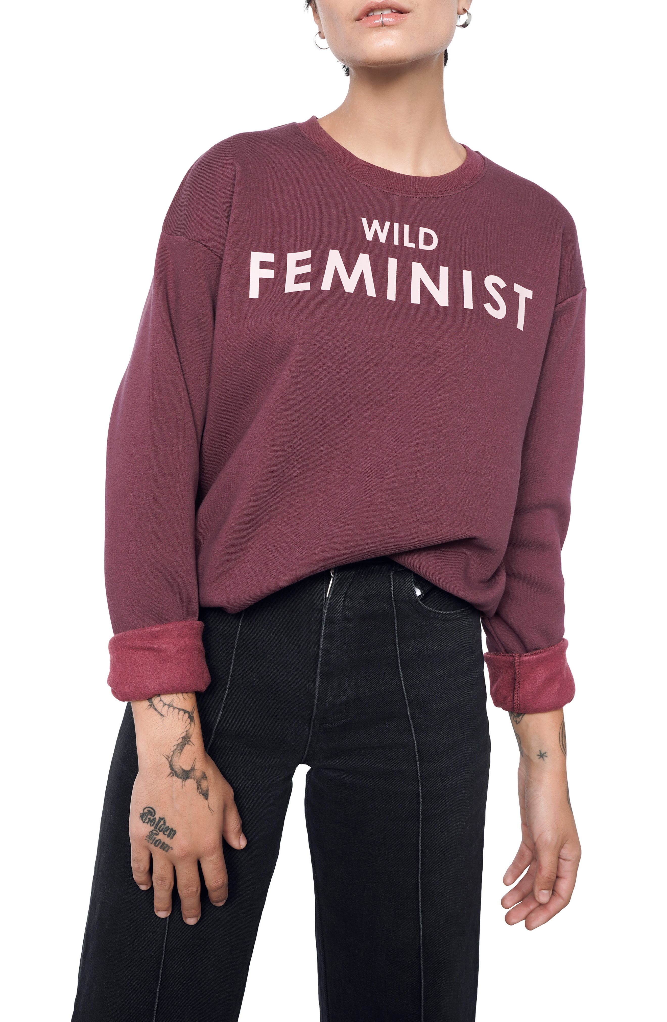 long sweatshirt with pockets