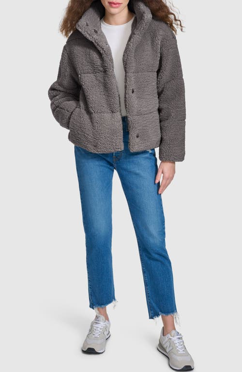 LEVI'S LEVI'S QUILTED FAUX FUR SHORT TEDDY JACKET 