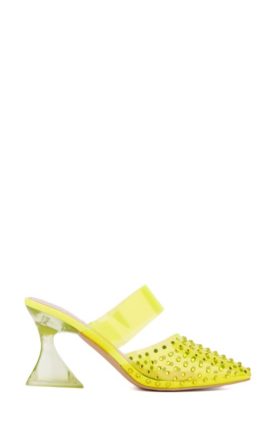Fashion To Figure Jazz Pointed Toe Pump In Neon Yellow