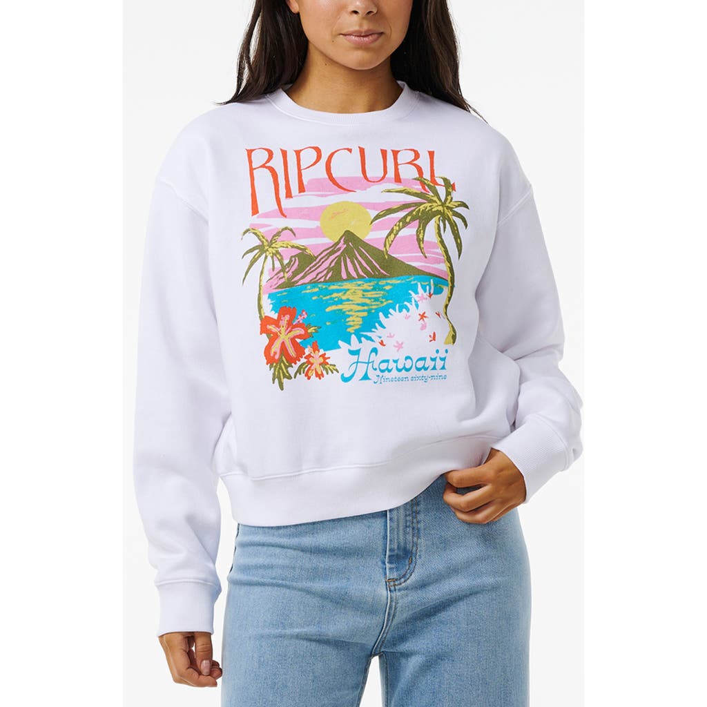 Rip Curl Island Graphic Sweatshirt In White