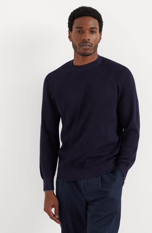 Shop Brunello Cucinelli Cotton Sweater In Navy Blue